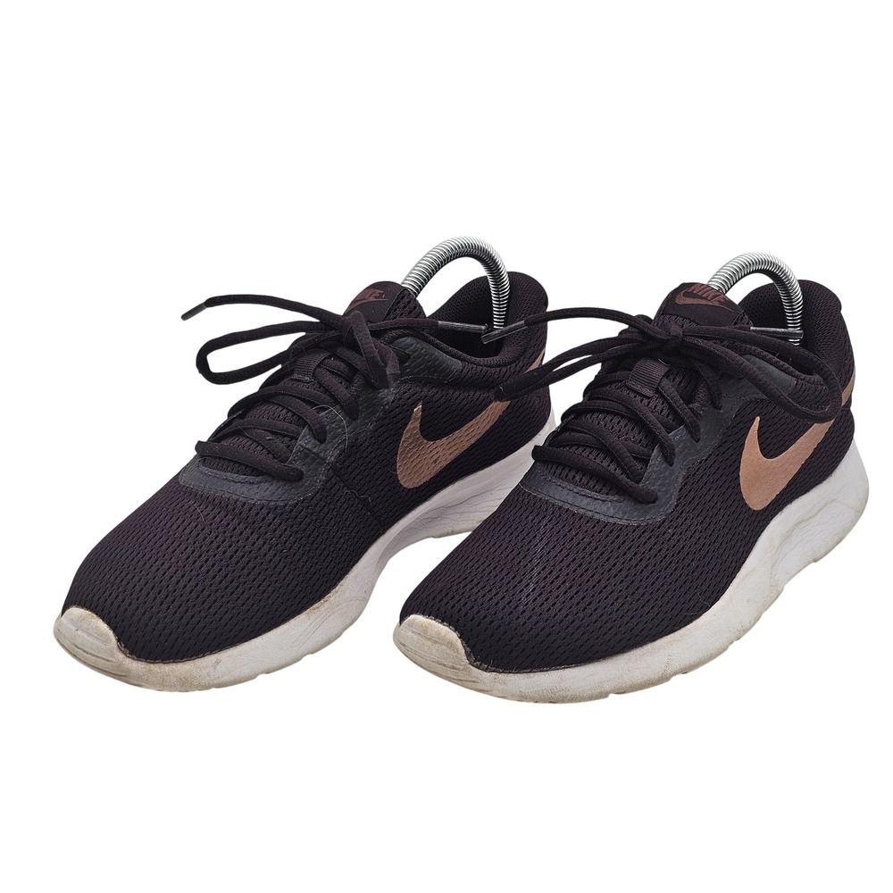 Nike Tanjun Shoes Womens Size 9 Bordeaux‎ Mesh Running Rose Gold 812655-607